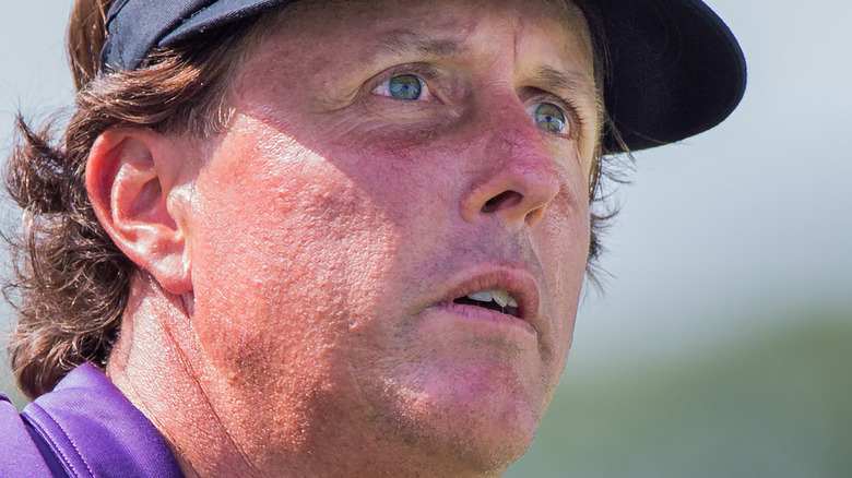 Phil Mickelson hits shot