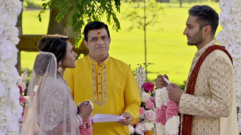 Deepti and Shake at the altar on "Love is Blind"