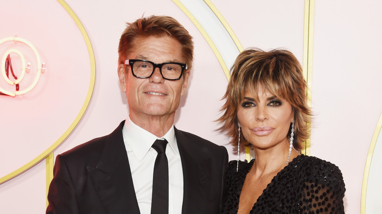 Harry Hamlin Lisa Rinna posing
