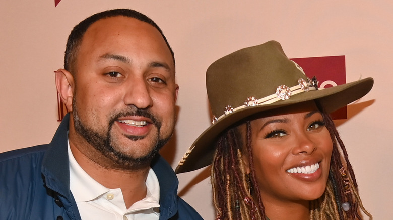 Michael Sterling Eva Marcille smiling