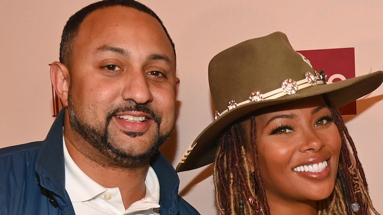 Michael Sterling Eva Marcille smiling