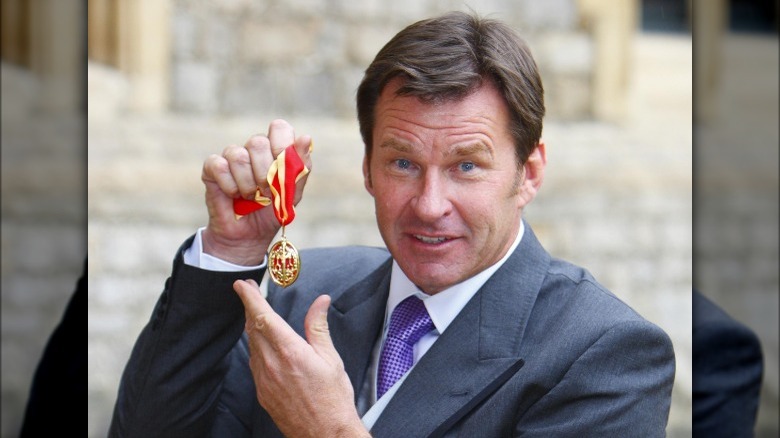 Nick Faldo with knighthood medal