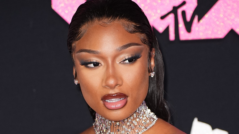 Megan Pete aka Megan Thee Stallion posing