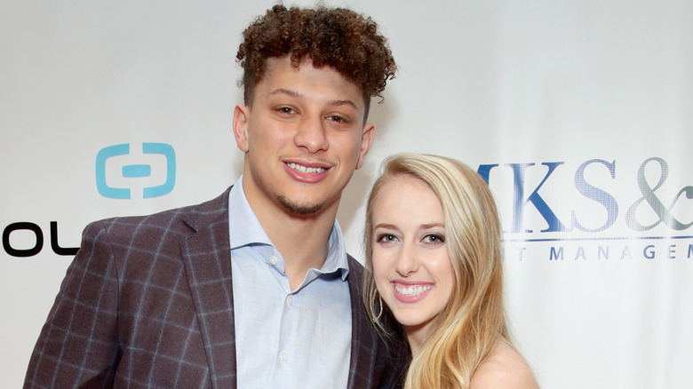 Patrick and Brittany Mahomes smiling