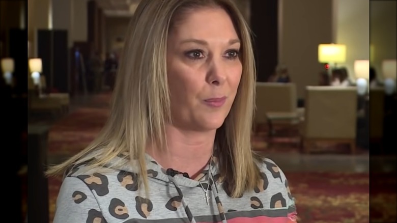 Randi Mahomes speaking during interview