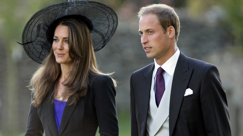 Kate Middleton and Prince William walking outside