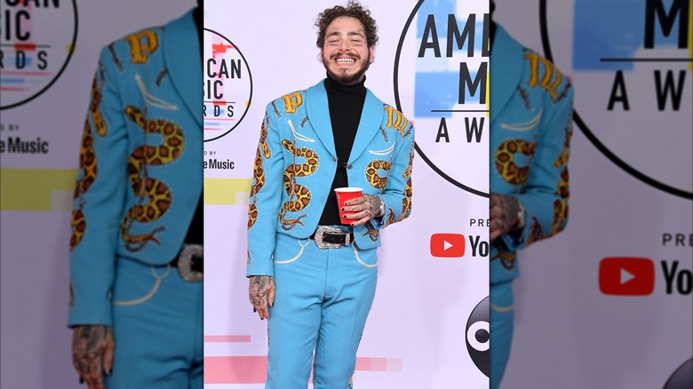 Post Malone at the 2018 American Music Awards.