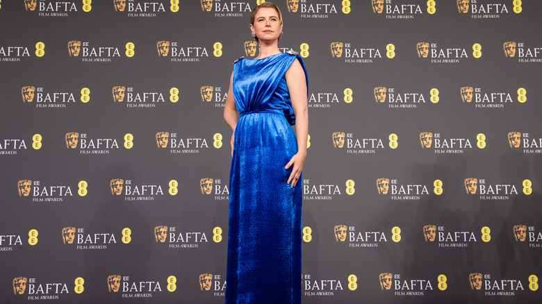 Jessie Buckley 2026 BAFTAs blue gown