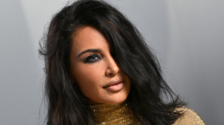 Kim Kardashian messy hair Vanity Fair Oscars afterparty 2026