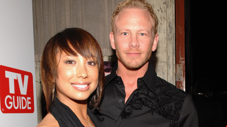 Cheryl Burke and Ian Ziering posing