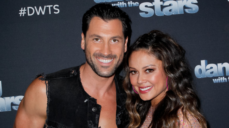 Maks Chmerkovskiy and Vanessa Lachey on the red carpet