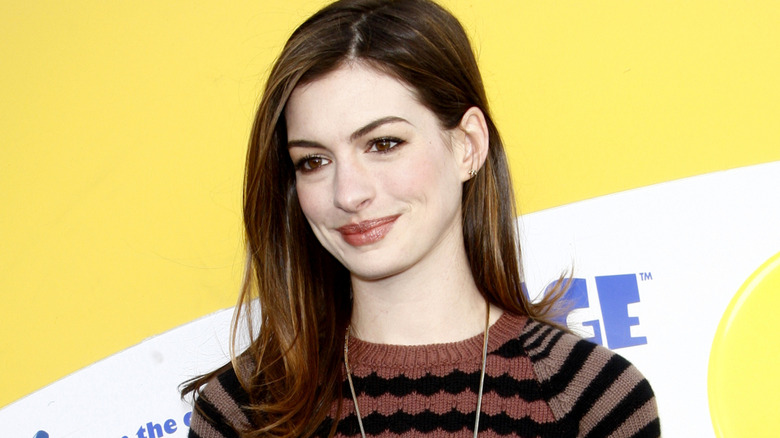 Anne Hathaway on a red carpet