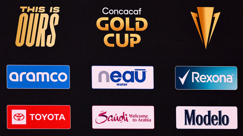 Advertising board at the Concacaf Gold Cup