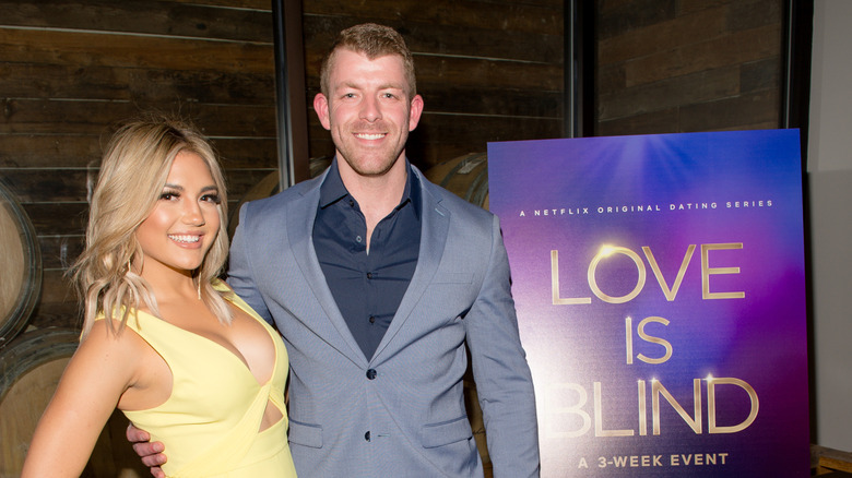 Giannina Gibelli and Damian Powers at a Love Is Blind event