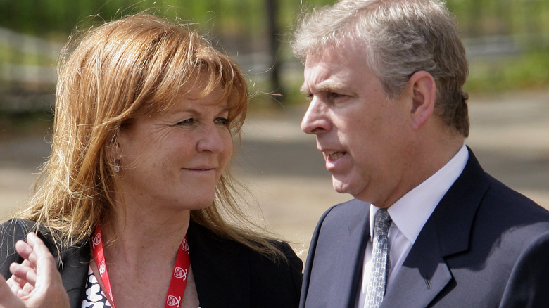 The Duke and Duchess of York talking 