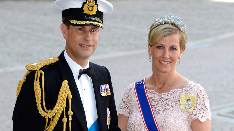 The Earl and Countess of Wessex smiling 