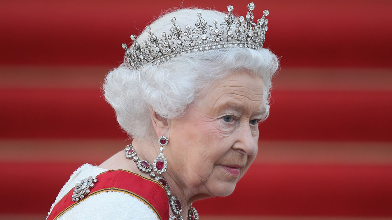 Queen Elizabeth in a tiara