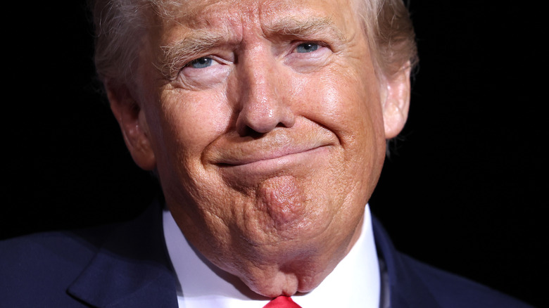 Donald Trump smirking