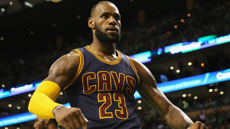 LeBron James playing for the Cleveland Cavaliers