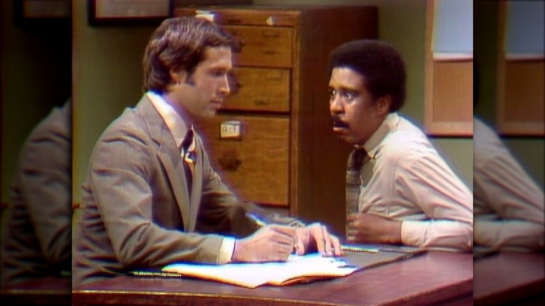 Chevy Chase and Richard Pryor in "Word Association" SNL sketch 