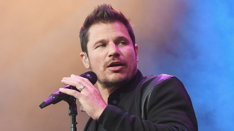 Nick Lachey performing onstage