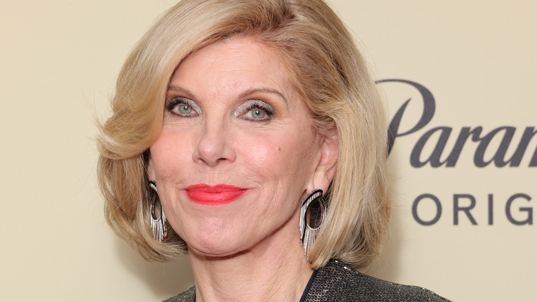 Christine Baranski posing at event