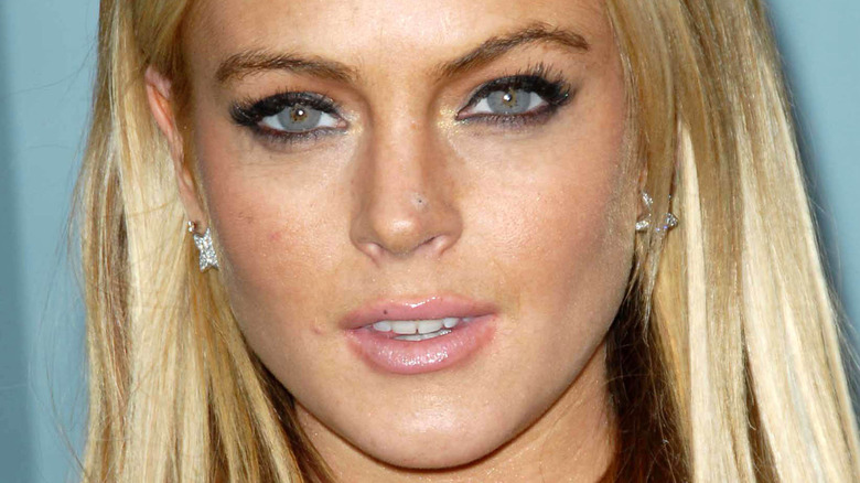Lindsay Lohan blonde hair 