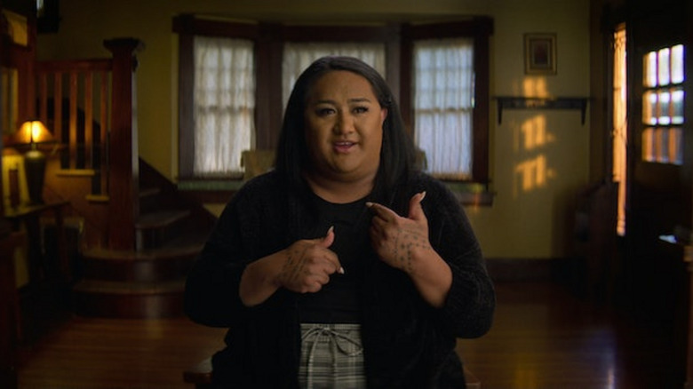 Naya Tuiasosopo being interviewed 