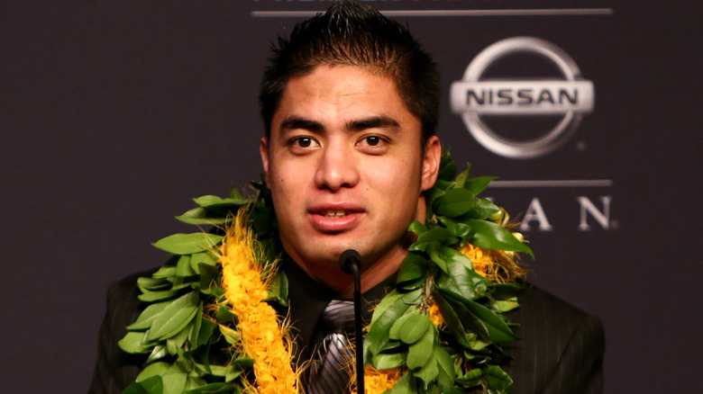 Manti Te'o being interviewed