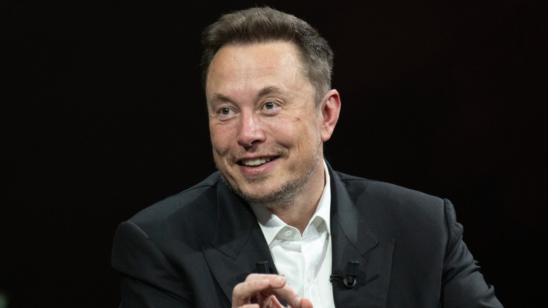 Elon Musk smiling