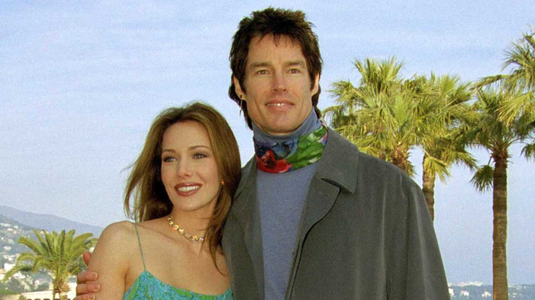 Ronn Moss and Hunter Tylo smiling