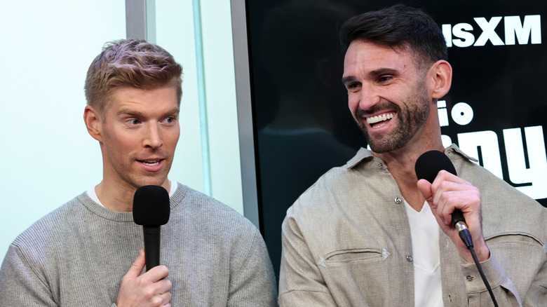 Kyle Cooke and Carl Radke speaking at a joint appearance.