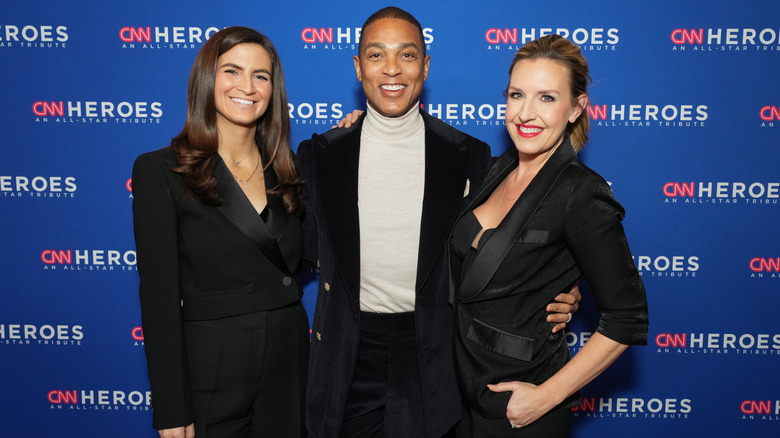 Kaitlan Collins, Don Lemon and Poppy Harlow posing together