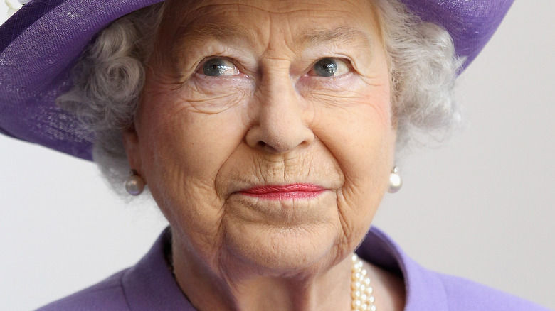 Queen Elizabeth II posing