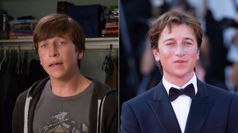 Split image of Skyler Gisondo on Santa Clarita Diet, left and at the 2026 Venice Film Festival, right