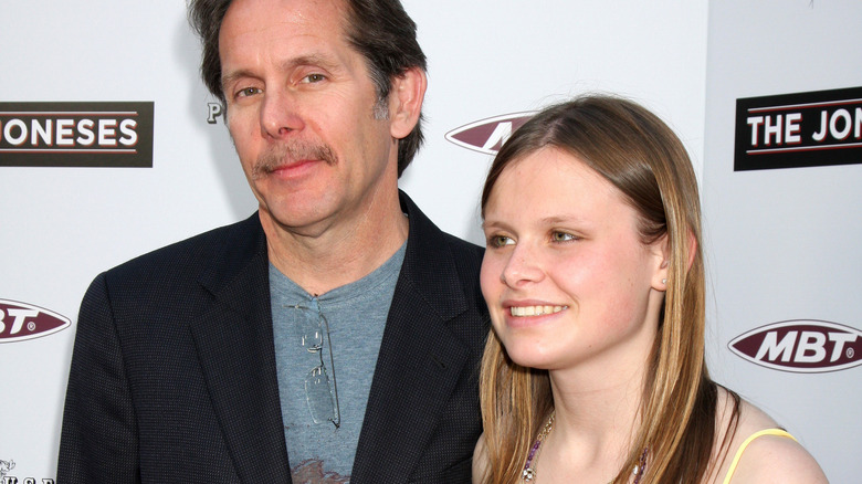 Gary Cole casually smiling with daughter Mary Cole