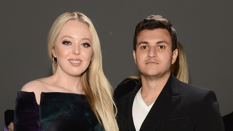 Tiffany Trump smiling with Michael Boulos