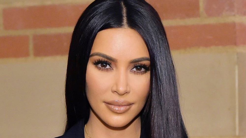 Kim Kardashian posing at an event