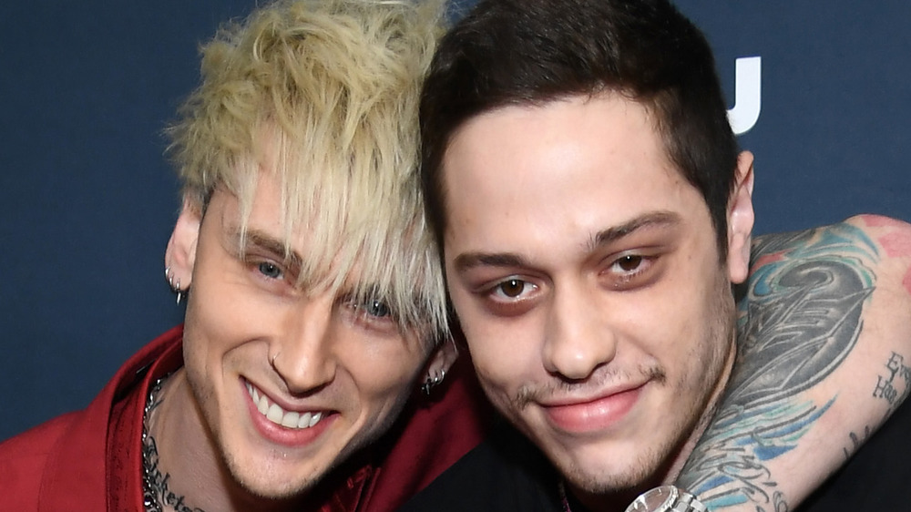 Machine Gun Kelly and Pete Davidson smiling