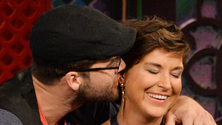 Diem Brown and CT Tamburello kiss cheek