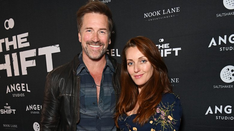 Paul Greene posing with his wife Kate Austin.