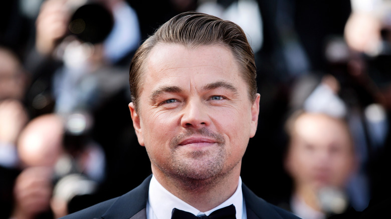 Leonardo DiCaprio posing on red carpet