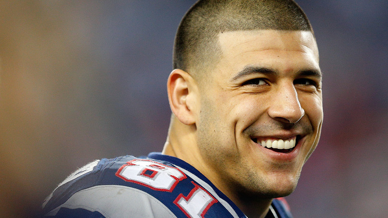 Aaron Hernandez smiling