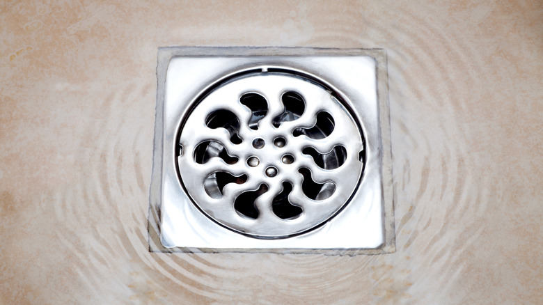 Wet shower drain