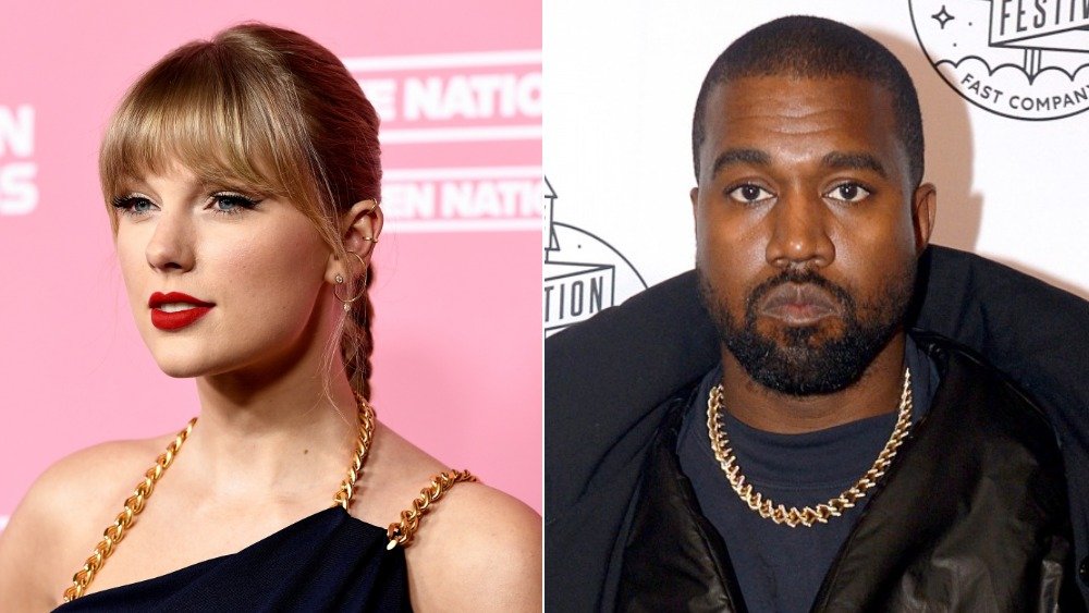 Singer-songwriter Taylor Swift and rapper Kanye West