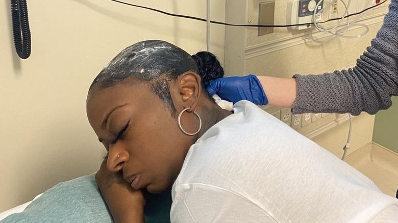 Tessica Brown in the emergency room