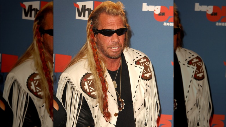 Dog the Bounty Hunter wearing red braid
