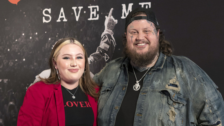 Bailee Ann and Jelly Roll on a 2023 red carpet