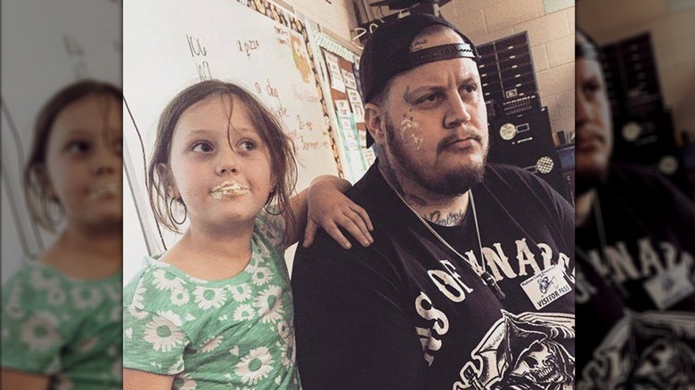 Bailee Ann and Jelly Roll eating cake in 2016