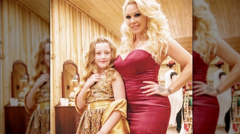 A young Bailee Ann posing with Bunnie Xo